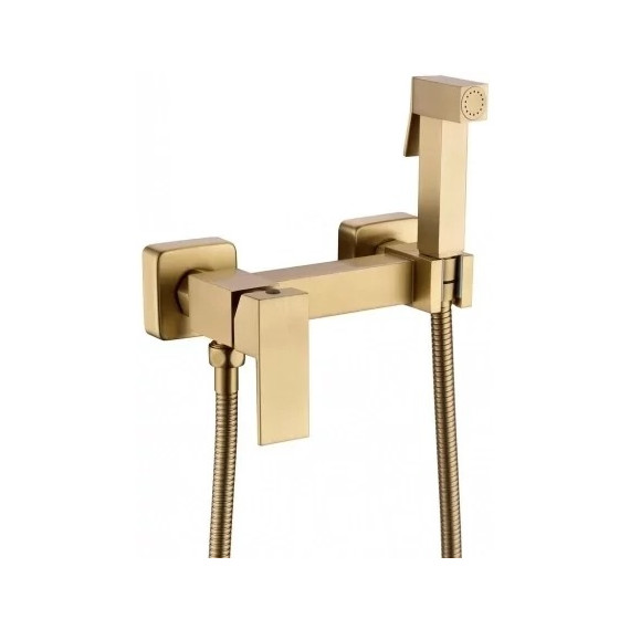 Набор для гигиенического душа Grocenberg GB101N-MG, матовое золото - 2 Набор для гигиенического душа Grocenberg GB101N-MG, матовое золото фото 2