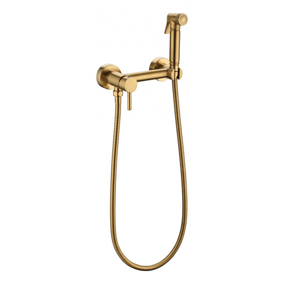 Набор для гигиенического душа Grocenberg GB103N-GL, золотой брашированный -  Набор для гигиенического душа Grocenberg GB103N-GL, золотой брашированный фото