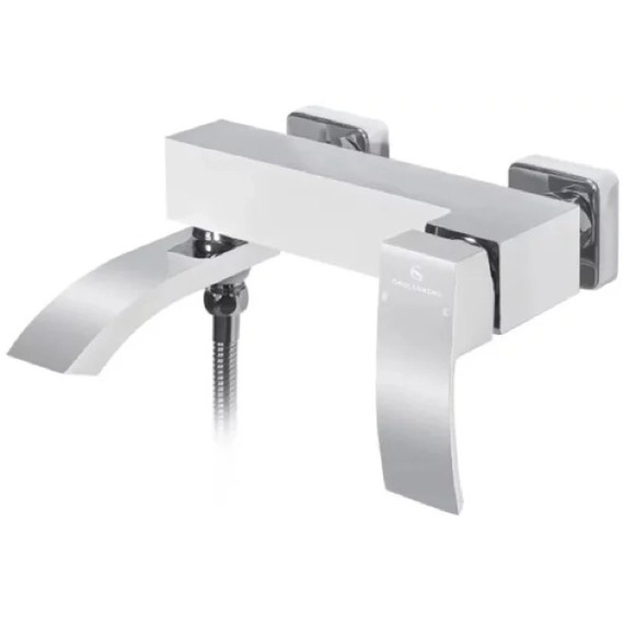 Смеситель для ванны Grocenberg GB8007WC, белый хром фото 2