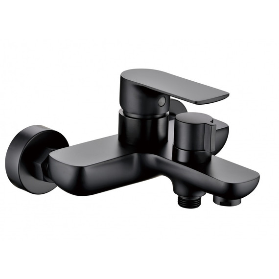 Смеситель для ванны Grocenberg GB8009BL, чёрный матовый фото 