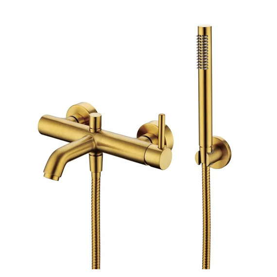 Смеситель для ванны Grocenberg GB8099GL, золотой брашированный фото 