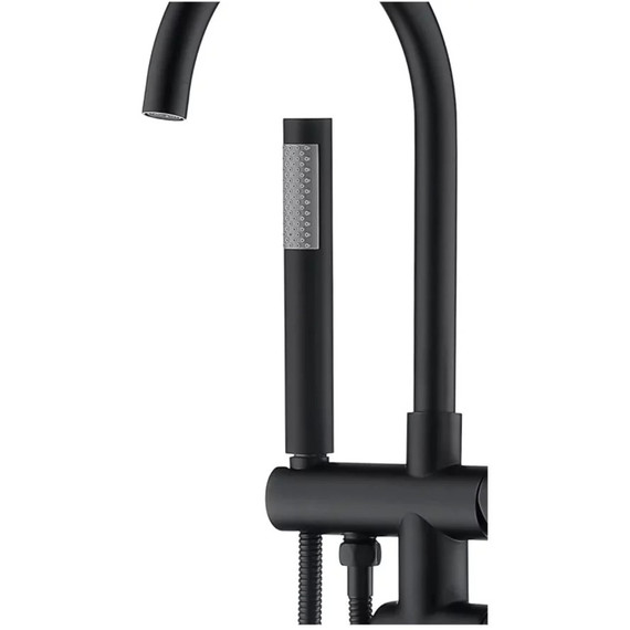 Смеситель для ванны Grocenberg GB900BL, чёрный матовый фото 2