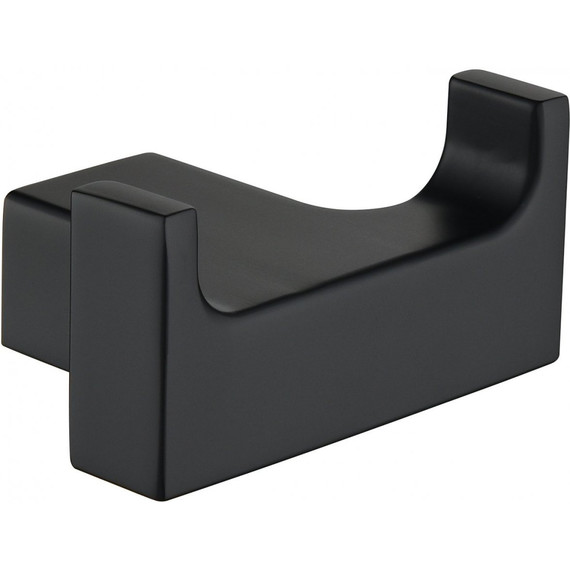 Двойной крючок Grocenberg AC0018BL, цвет чёрны матовый фото 