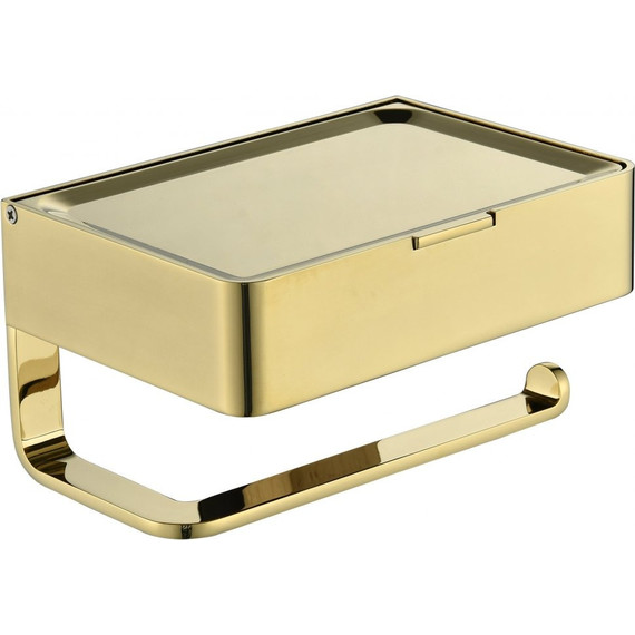 Держатель для туалетной бумаги Grocenberg AC0050GO, цвет золото -  Держатель для туалетной бумаги Grocenberg AC0050GO, цвет золото фото