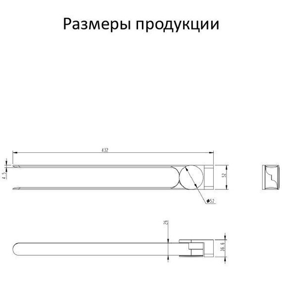 Держатель для полотенца Grocenberg AC0055GO, цвет золото - 3 Держатель для полотенца Grocenberg AC0055GO, цвет золото фото 3