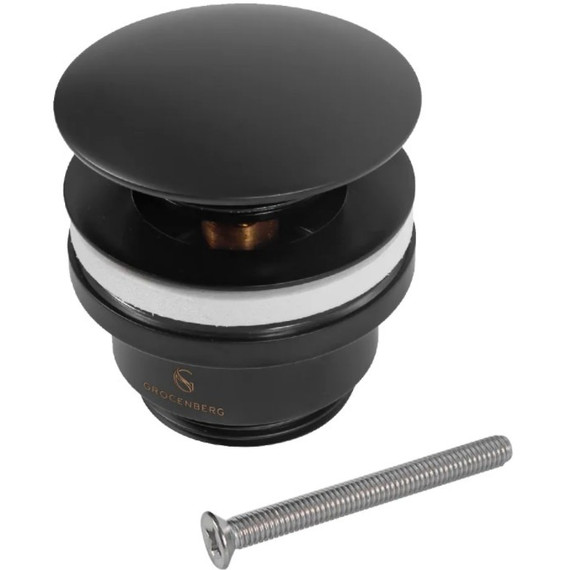 Донный клапан Grocenberg GB106BL, чёрный матовый фото 3