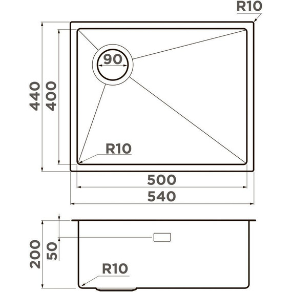 Кухонная мойка Omoikiri Taki 54-U/IF-L Side SF IN 1,2 мм 4997474 фото 3