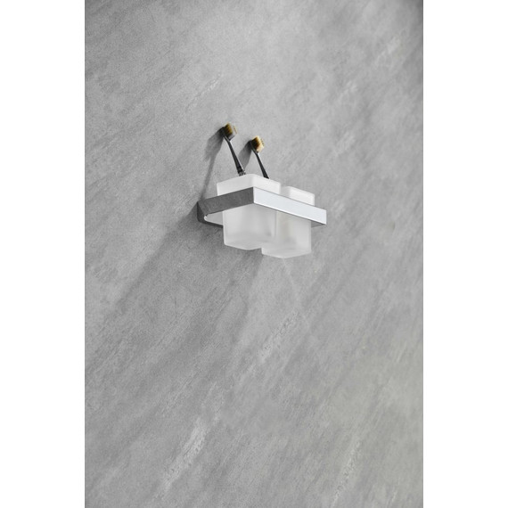 Двойной стакан для зубных щеток Grocenberg AC0022CR - 2 Двойной стакан для зубных щеток Grocenberg AC0022CR фото 2