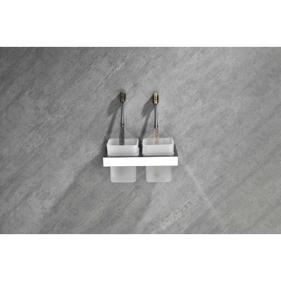 Двойной стакан для зубных щеток Grocenberg AC0022CR - 3 Двойной стакан для зубных щеток Grocenberg AC0022CR фото 3