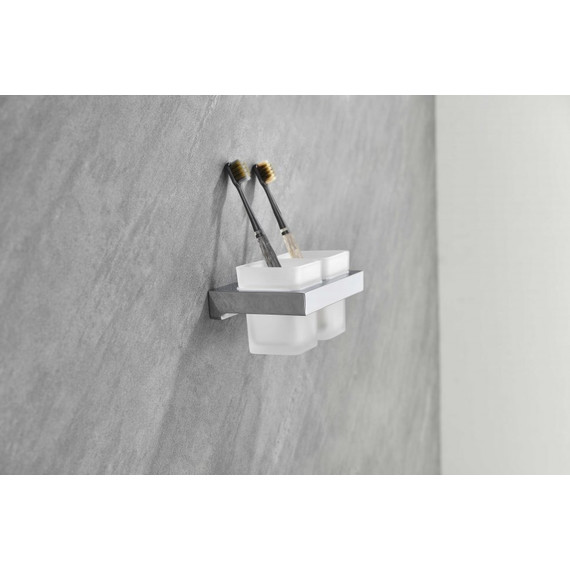 Двойной стакан для зубных щеток Grocenberg AC0022CR - 4 Двойной стакан для зубных щеток Grocenberg AC0022CR фото 4