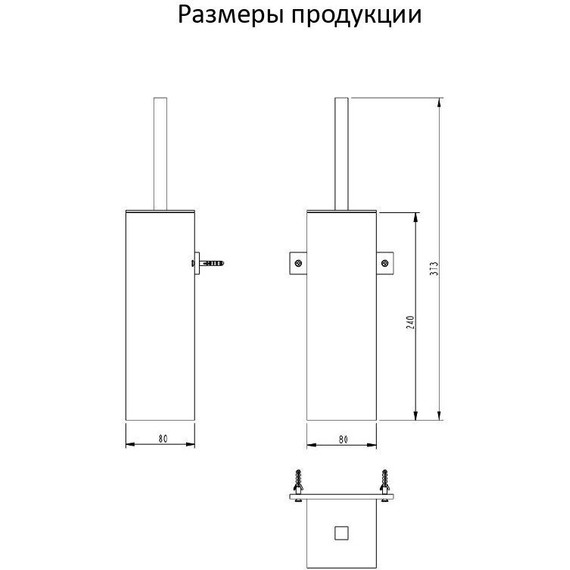 Ёршик для унитаза Grocenberg AC0025BL, цвет чёрный матовый - 3 Ёршик для унитаза Grocenberg AC0025BL, цвет чёрный матовый фото 3
