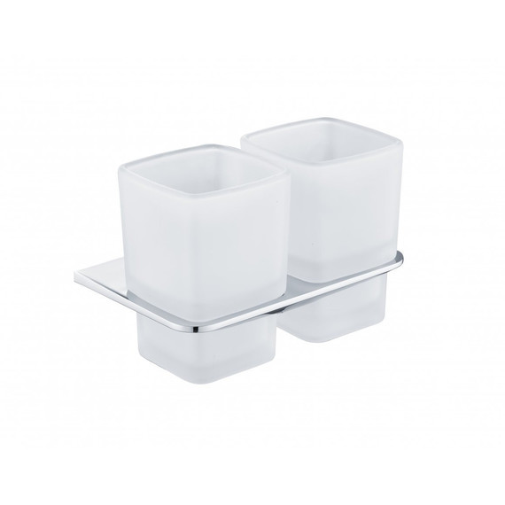 Двойной стакан для зубных щеток Grocenberg AC0056CR -  Двойной стакан для зубных щеток Grocenberg AC0056CR фото