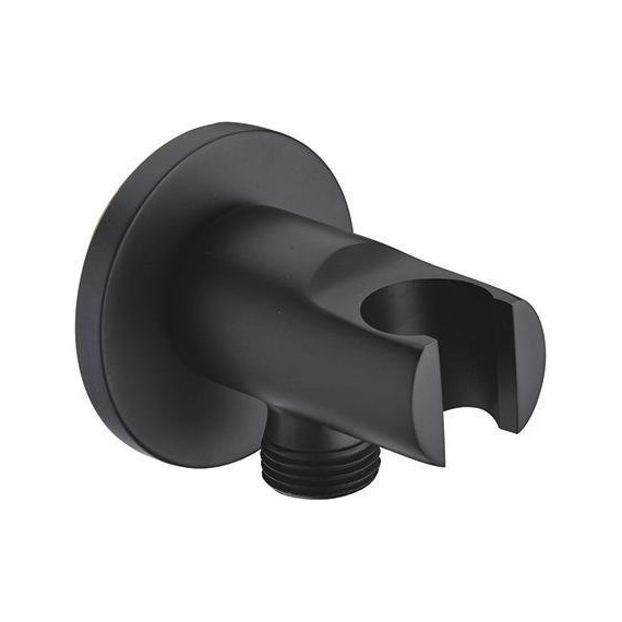 Шланговое подсоединение Grocenberg GB102BL, чёрный матовый фото 