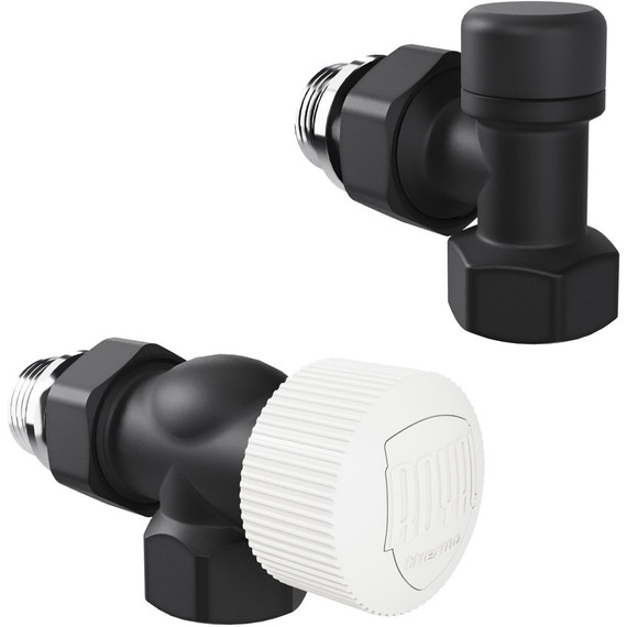 Вентиль термостатический осевой Royal Thermo Design 1/2"М30х1,5 RATVDO11212BL, чёрный фото 2