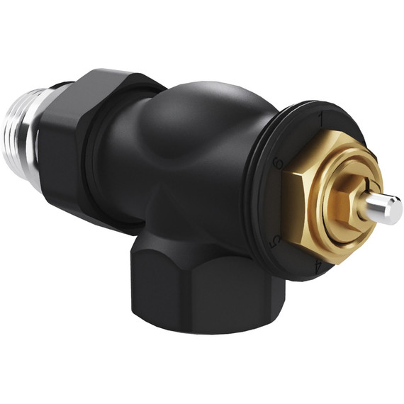 Вентиль термостатический осевой Royal Thermo Design 1/2"М30х1,5 RATVDO11212BL, чёрный фото 3