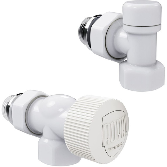 Вентиль термостатический осевой Royal Thermo 1/2"М30х1,5 RATVDO11212WH, белый фото 2