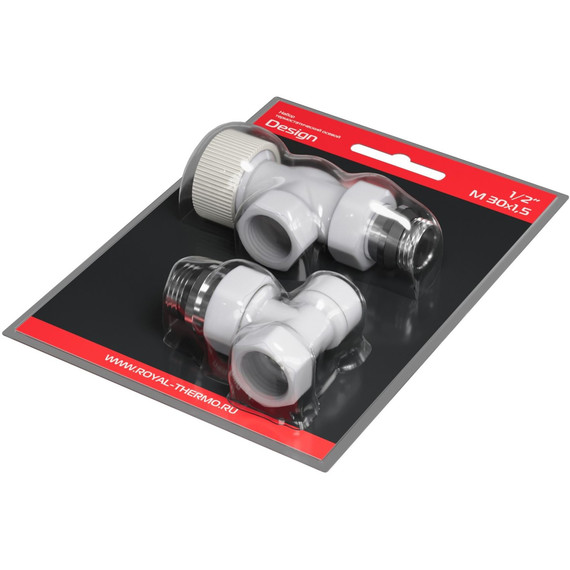 Вентиль термостатический осевой Royal Thermo 1/2"М30х1,5 RATVDO11212WH, белый фото 5