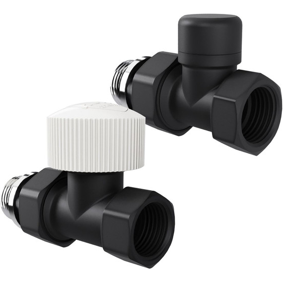 Вентиль термостатический прямой Royal Thermo Design 1/2"М30х1,5 RATVDP11212BL, чёрный фото 3