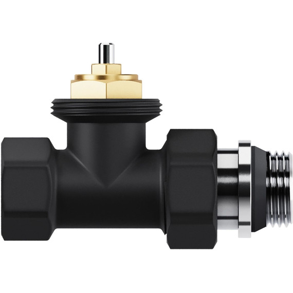 Вентиль термостатический прямой Royal Thermo Design 1/2"М30х1,5 RATVDP11212BL, чёрный фото 5