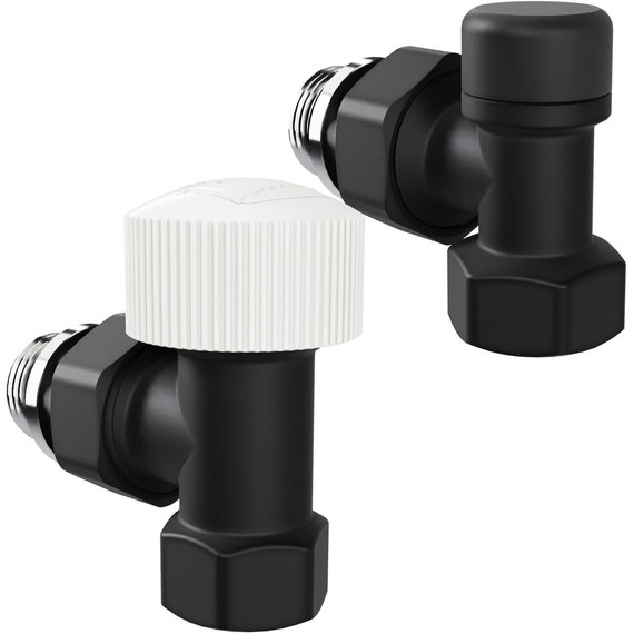 Вентиль термостатический угловой Royal Thermo Design 1/2"М30х1,5 RATVDU11212BL, чёрный фото 2