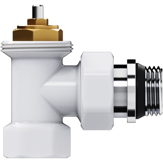 Вентиль термостатический угловой Royal Thermo Design 1/2"М30х1,5 RATVDU11212WH, белый фото 5