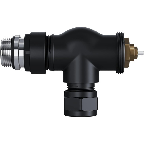 Вентиль термостатический осевой Royal Thermo Design Pro 15мм М30х1,5 RATVXO11215BL, чёрный фото 5