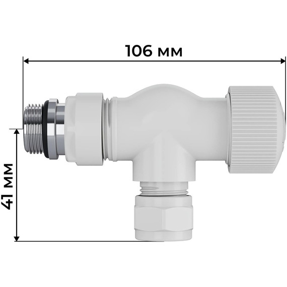 Вентиль термостатический осевой Royal Thermo Design Pro 15мм М30х1,5 RATVXO11215WH, белый фото 8