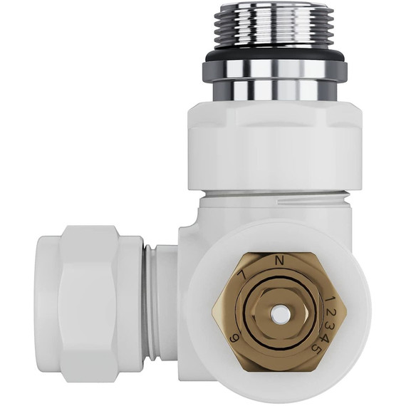 Вентиль термостатический трехосевой Royal Thermo Design Pro 15мм М30х1,5 RATVXT11215WH, белый фото 4