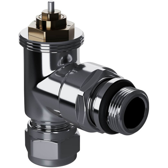 Вентиль термостатический угловой Royal Thermo Design Pro 15мм М30х1,5 RATVXU11215CH фото 4