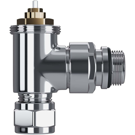 Вентиль термостатический угловой Royal Thermo Design Pro 15мм М30х1,5 RATVXU11215CH фото 6