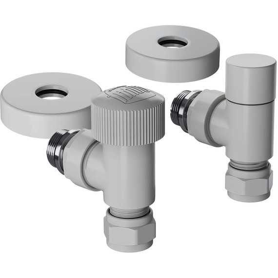 Вентиль термостатический угловой Royal Thermo Design Pro 15мм М30х1,5 RATVXU11215WH, белый фото 2