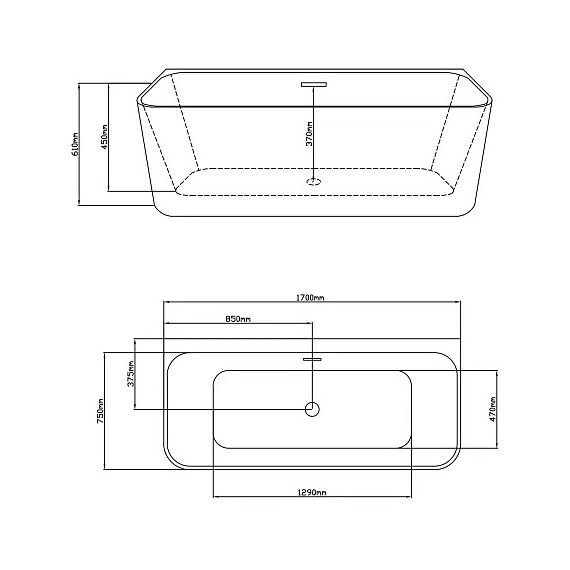 Ванна акриловая Loranto 170х75 см CS-04-170 - 5 Ванна акриловая Loranto 170х75 см CS-04-170 фото 5