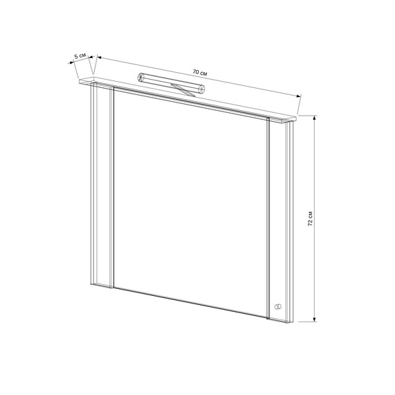 Зеркало EvaGold Giovanni 70 см EG010003 - 3 Зеркало EvaGold Giovanni 70 см EG010003 фото 3