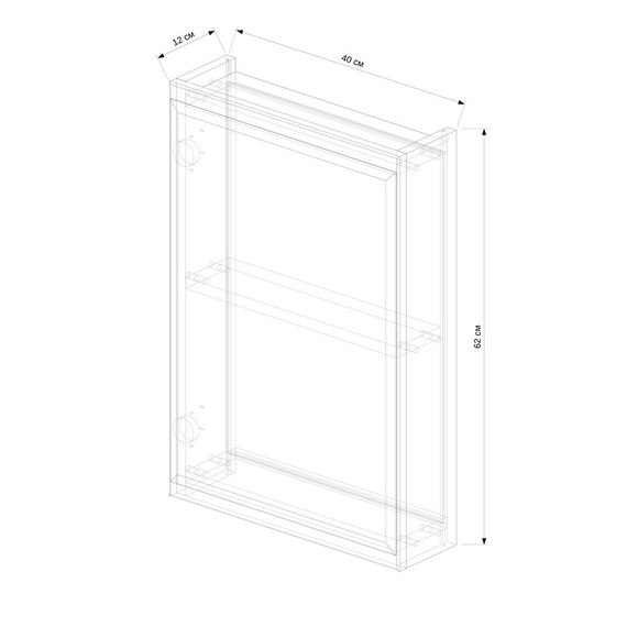Зеркало-шкаф EvaGold Cleo 40 см EG010049 - 4 Зеркало-шкаф EvaGold Cleo 40 см EG010049 фото 4