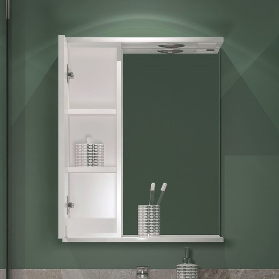 Зеркало-шкаф EvaGold Paola 55 см L EG010091 - 2 Зеркало-шкаф EvaGold Paola 55 см L EG010091 фото 2