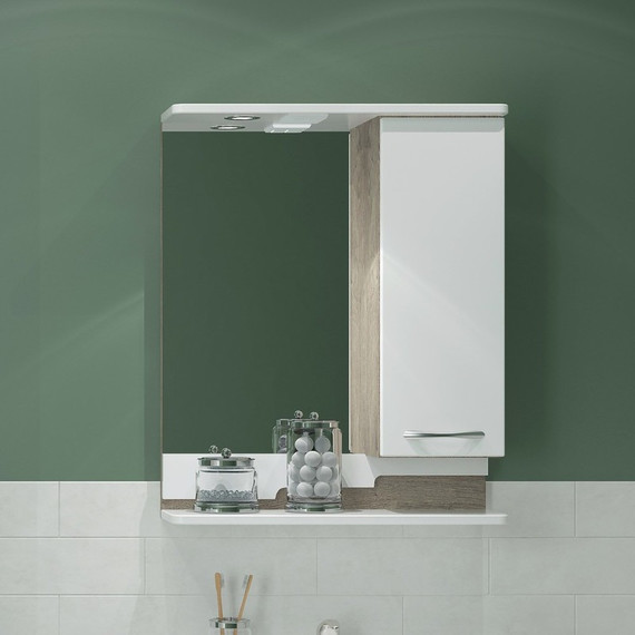 Зеркало-шкаф EvaGold Каскад 55 см R EG010095 -  Зеркало-шкаф EvaGold Каскад 55 см R EG010095 фото