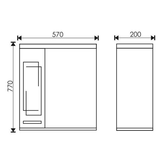 Зеркало-шкаф EvaGold Sevilla 57 см L EG010115 - 4 Зеркало-шкаф EvaGold Sevilla 57 см L EG010115 фото 4