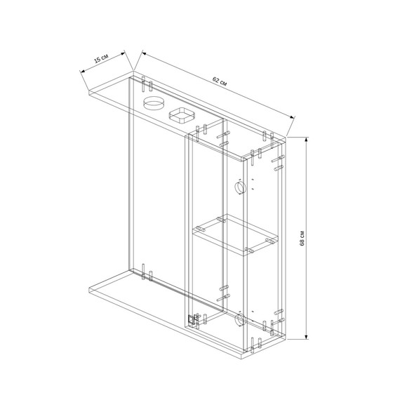Зеркало-шкаф EvaGold Brooke 62 см EG010156 - 3 Зеркало-шкаф EvaGold Brooke 62 см EG010156 фото 3