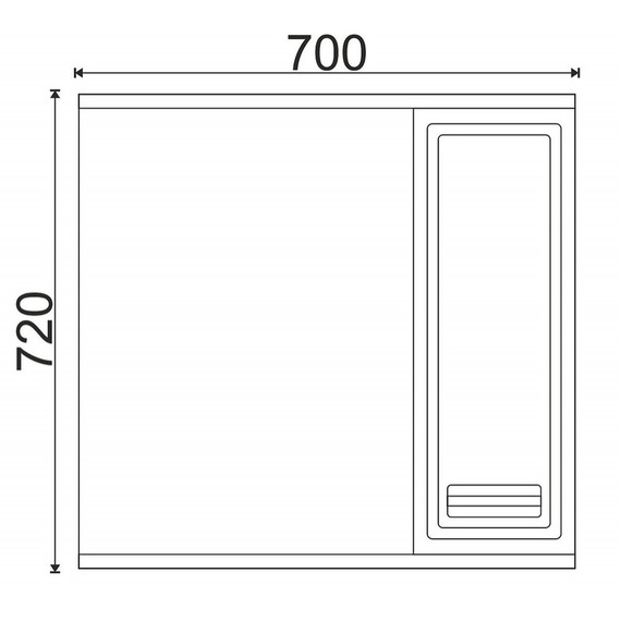 Зеркало-шкаф EvaGold Odri 70 см R EG010193 - 4 Зеркало-шкаф EvaGold Odri 70 см R EG010193 фото 4