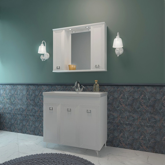 Зеркало-шкаф EvaGold Ravenna 90 см EG010297 - 2 Зеркало-шкаф EvaGold Ravenna 90 см EG010297 фото 2