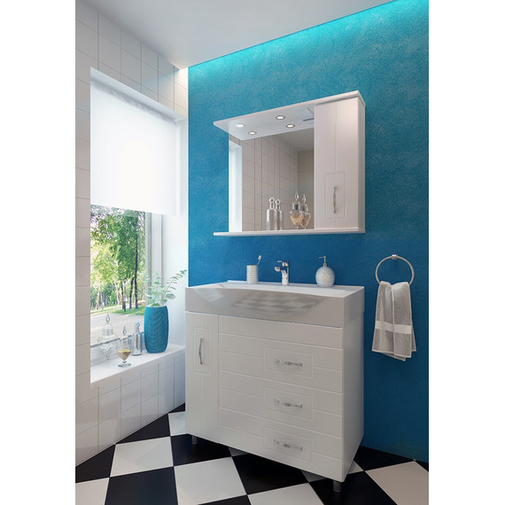 Зеркало-шкаф EvaGold Alegra 85 см R EG010282 - 2 Зеркало-шкаф EvaGold Alegra 85 см R EG010282 фото 2