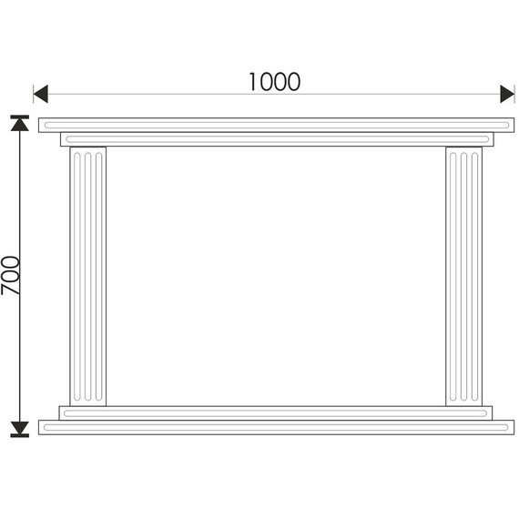 Зеркало EvaGold Taylor 100 см EG030061, дуб белый фактурный - 3 Зеркало EvaGold Taylor 100 см EG030061, дуб белый фактурный фото 3