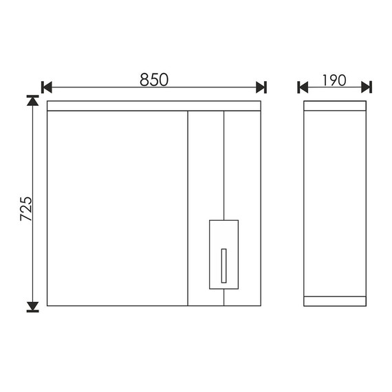 Зеркало-шкаф EvaGold Alegra 85 см R EG010282 - 3 Зеркало-шкаф EvaGold Alegra 85 см R EG010282 фото 3