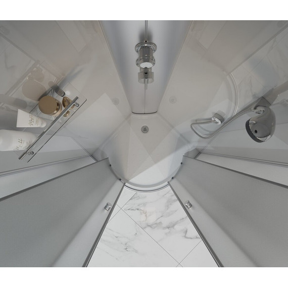 Душевая кабина EvaGold 90х90 см EG210004, хром/матовое фото 4