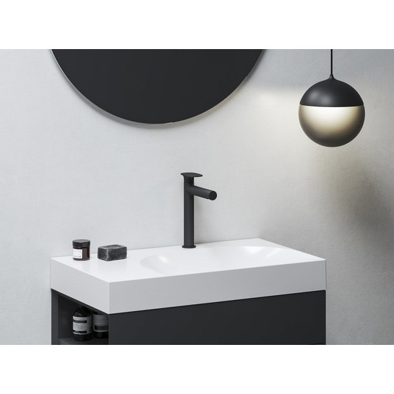 Смеситель для раковины высокий Ravak Spring SG 014.20BL X070543, чёрный матовый - 2 Смеситель для раковины высокий Ravak Spring SG 014.20BL X070543, чёрный матовый фото 2