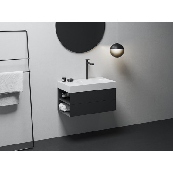 Смеситель для раковины высокий Ravak Spring SG 015.20BL X070544, чёрный матовый - 2 Смеситель для раковины высокий Ravak Spring SG 015.20BL X070544, чёрный матовый фото 2