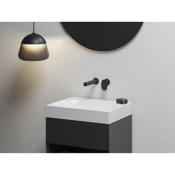 Смеситель для раковины настенный Ravak Spring SG 019.20BL X070546, чёрный матовый - 2 Смеситель для раковины настенный Ravak Spring SG 019.20BL X070546, чёрный матовый фото 2