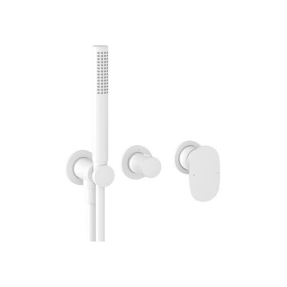 Смеситель для душа Ravak Spring SG 065.10WHM.O2+S X070575, белый матовый -  Смеситель для душа Ravak Spring SG 065.10WHM.O2+S X070575, белый матовый фото