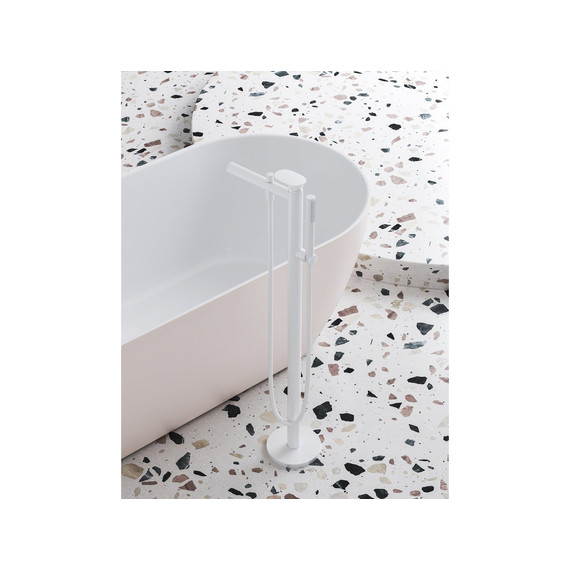 Смеситель для ванны Ravak Spring SG 080.10WHM X070578, белый матовый фото 3