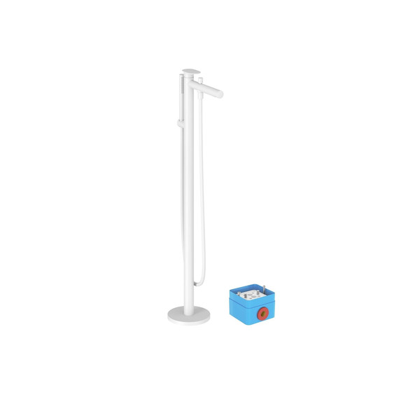 Смеситель для ванны Ravak Spring SG 080.10WHM X070578, белый матовый фото 4